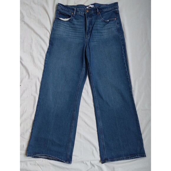 LOFT Denim - Loft The Wide Leg Jeans Blue Denim High Rise Boho Casual Women's 31 / 12